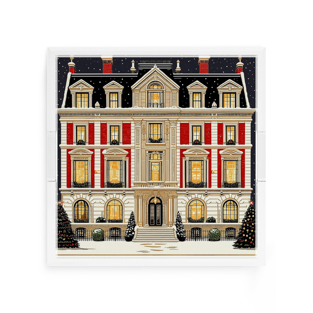 Christmas On Fifth Avenue 12X12 Acrylic Tray - nicolettemayer.com