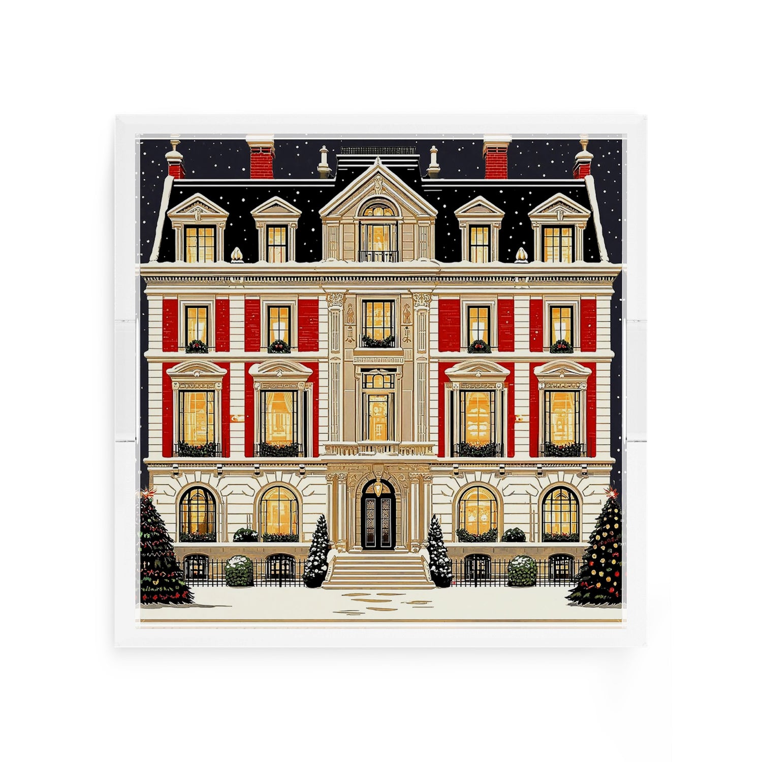 Christmas On Fifth Avenue 12X12 Acrylic Tray - nicolettemayer.com