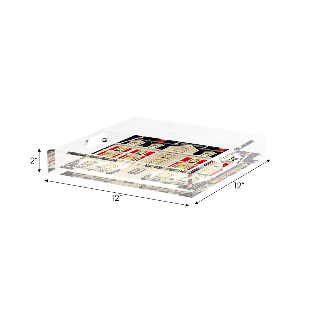 Christmas On Fifth Avenue 12X12 Acrylic Tray - nicolettemayer.com