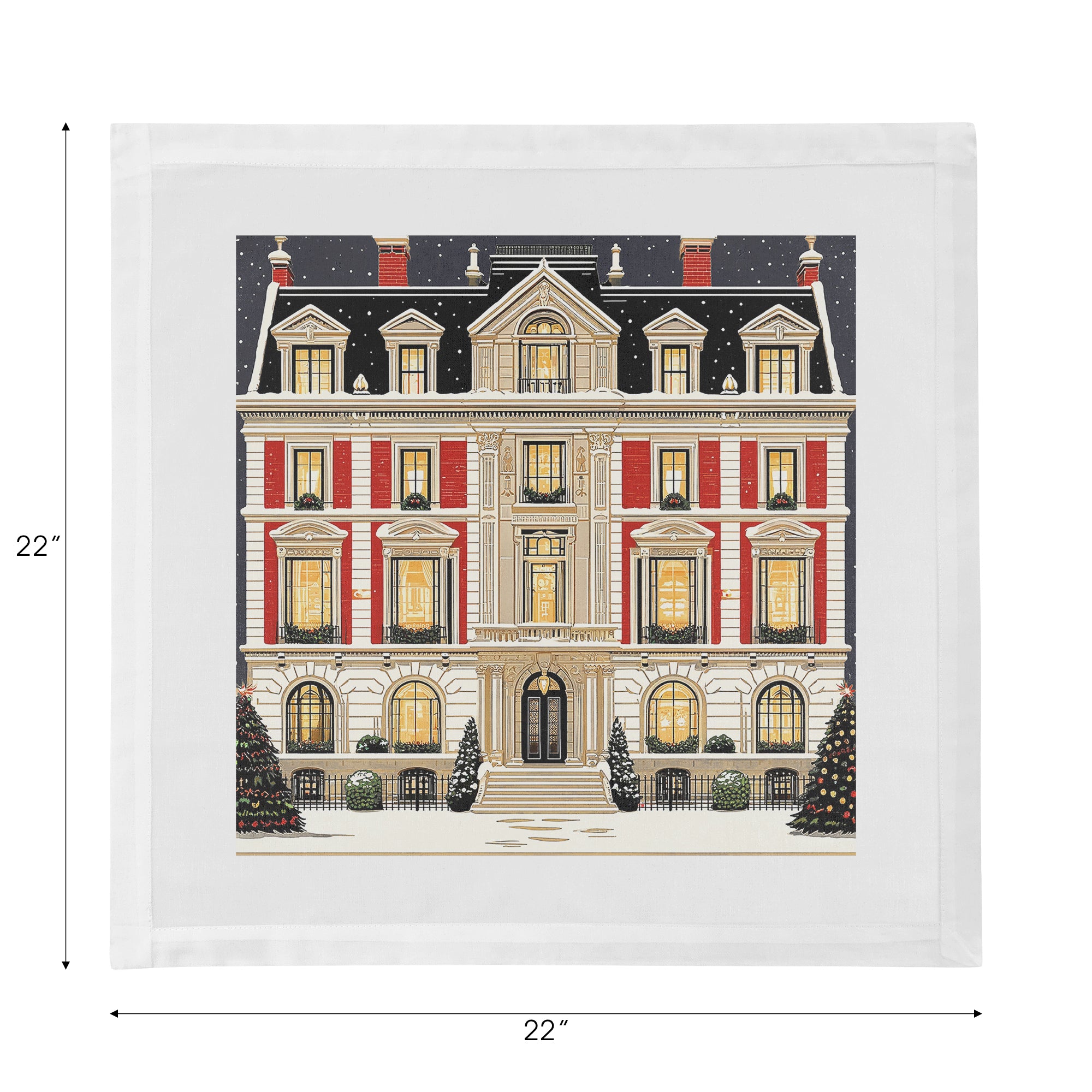Christmas On Fifth Avenue Cotton Sateen Dinner Napkins