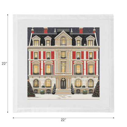 Christmas On Fifth Avenue Cotton Sateen Dinner Napkins