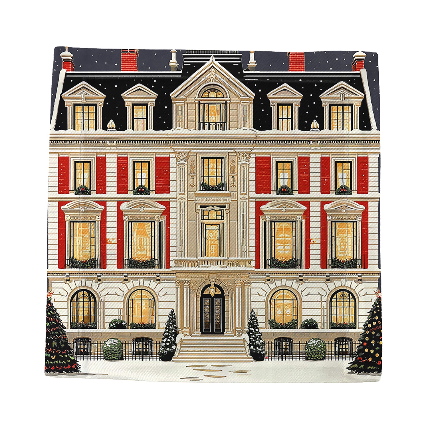 Christmas On Fifth Avenue Cotton Sateen Cocktail Napkins