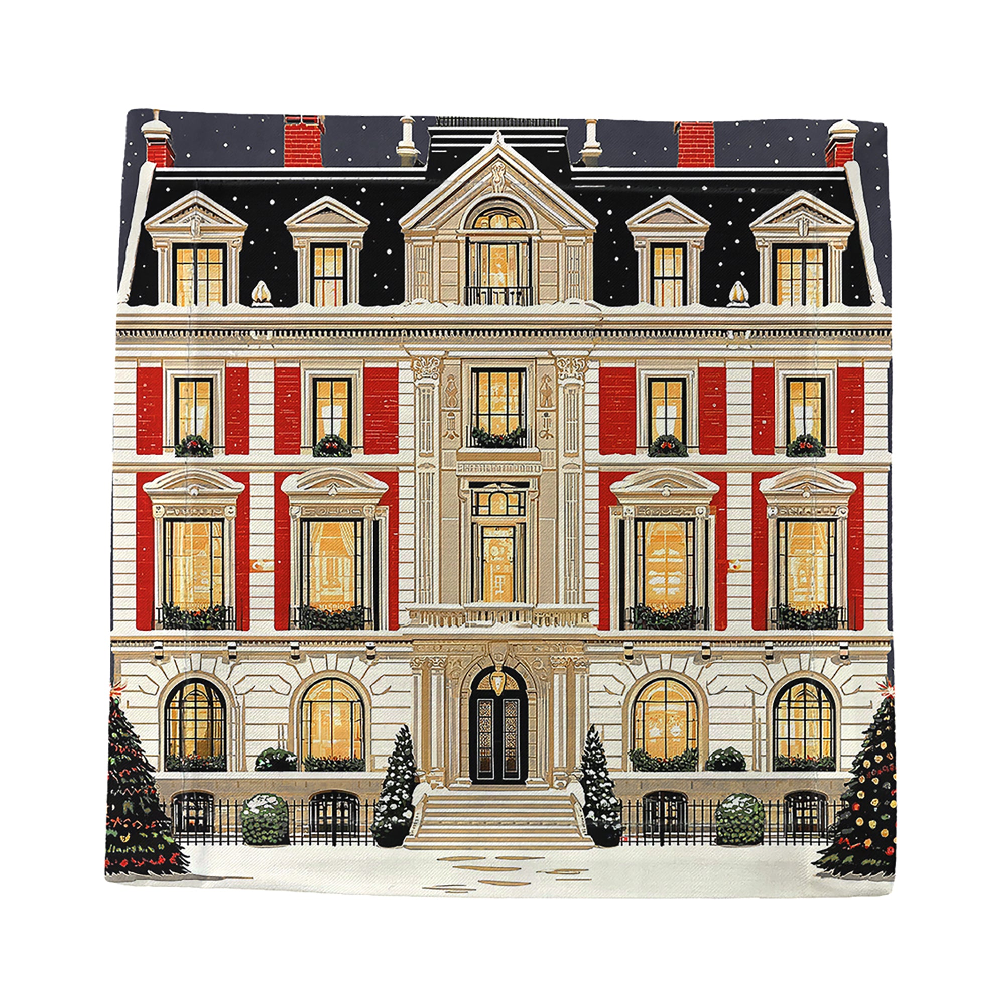 Christmas On Fifth Avenue Cotton Sateen Cocktail Napkins