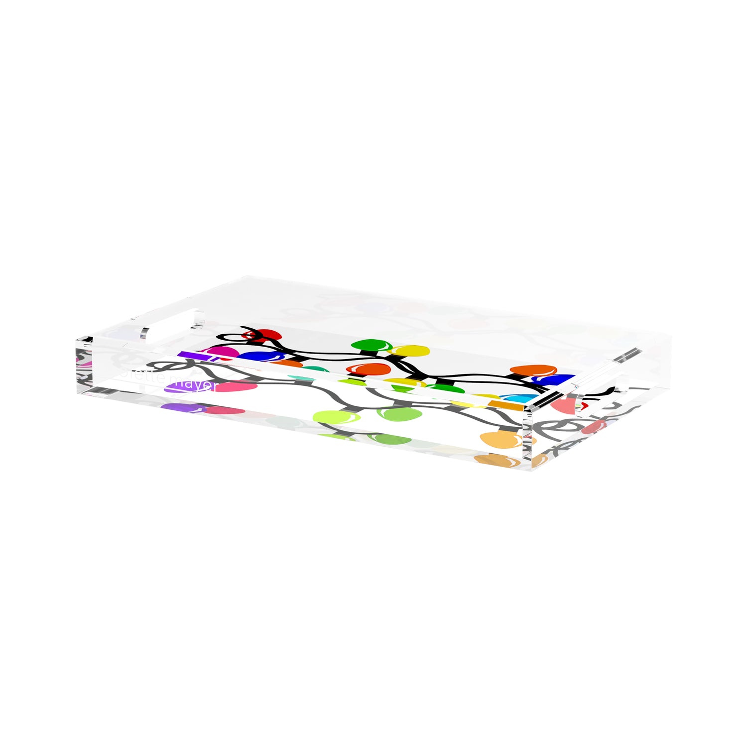 Xmas Tangle Primaries 15X15 Acrylic Tray - nicolettemayer.com

