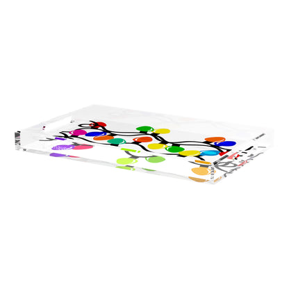 Xmas Tangle Primaries 18X18 Acrylic Tray - nicolettemayer.com
