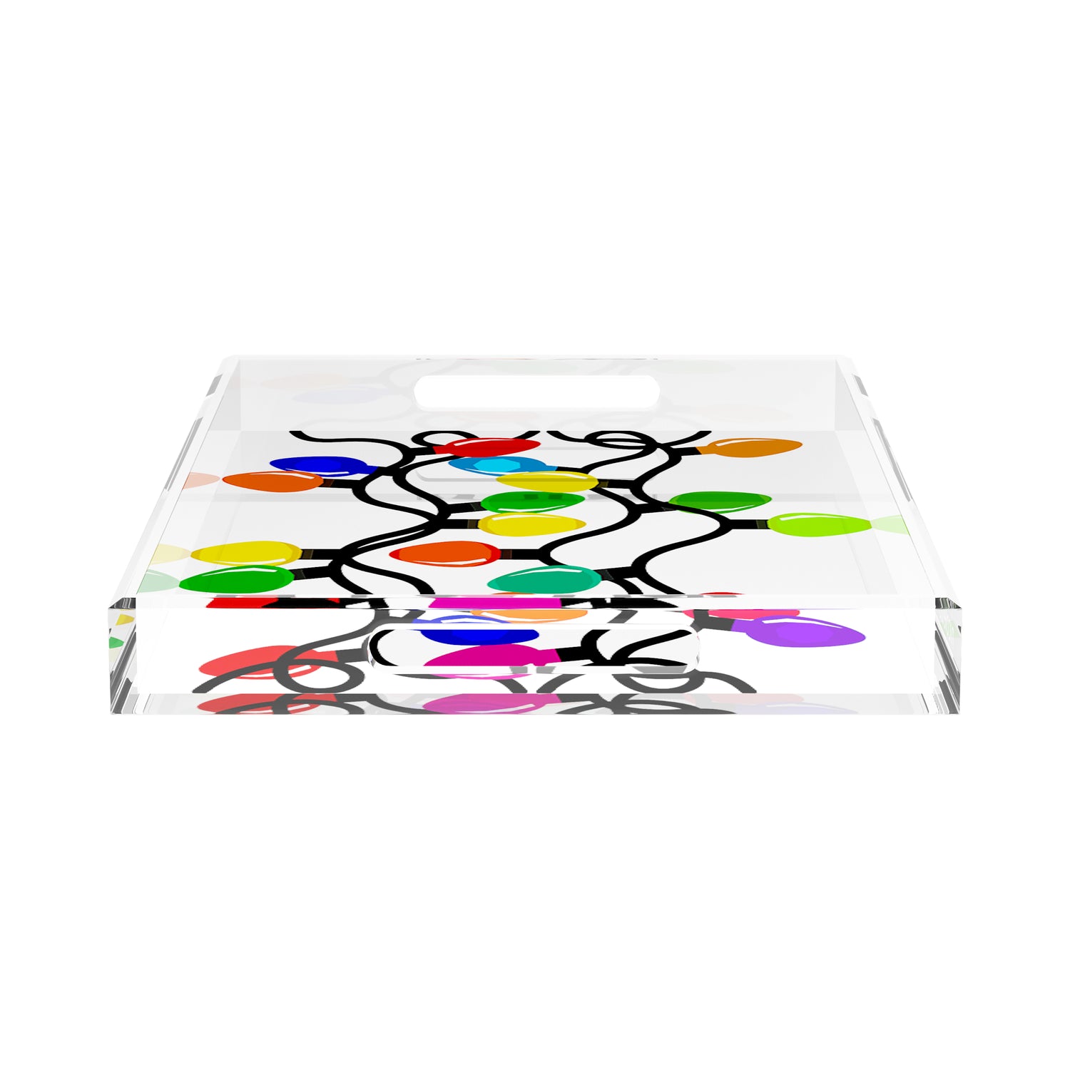 Xmas Tangle Primaries 18X18 Acrylic Tray - nicolettemayer.com
