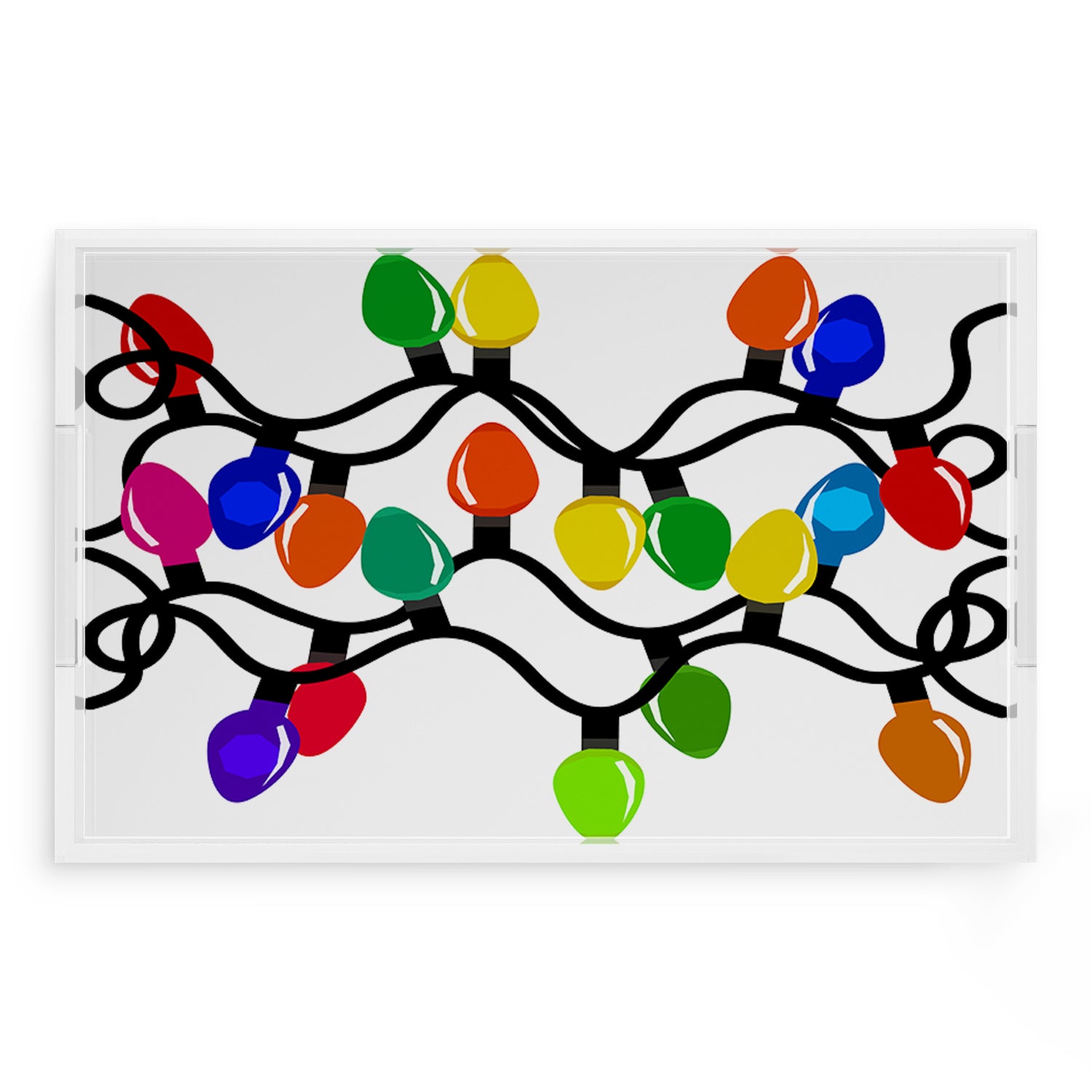 Xmas Tangle Primaries 18X18 Acrylic Tray - nicolettemayer.com
