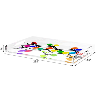 Xmas Tangle Primaries 18X18 Acrylic Tray - nicolettemayer.com

