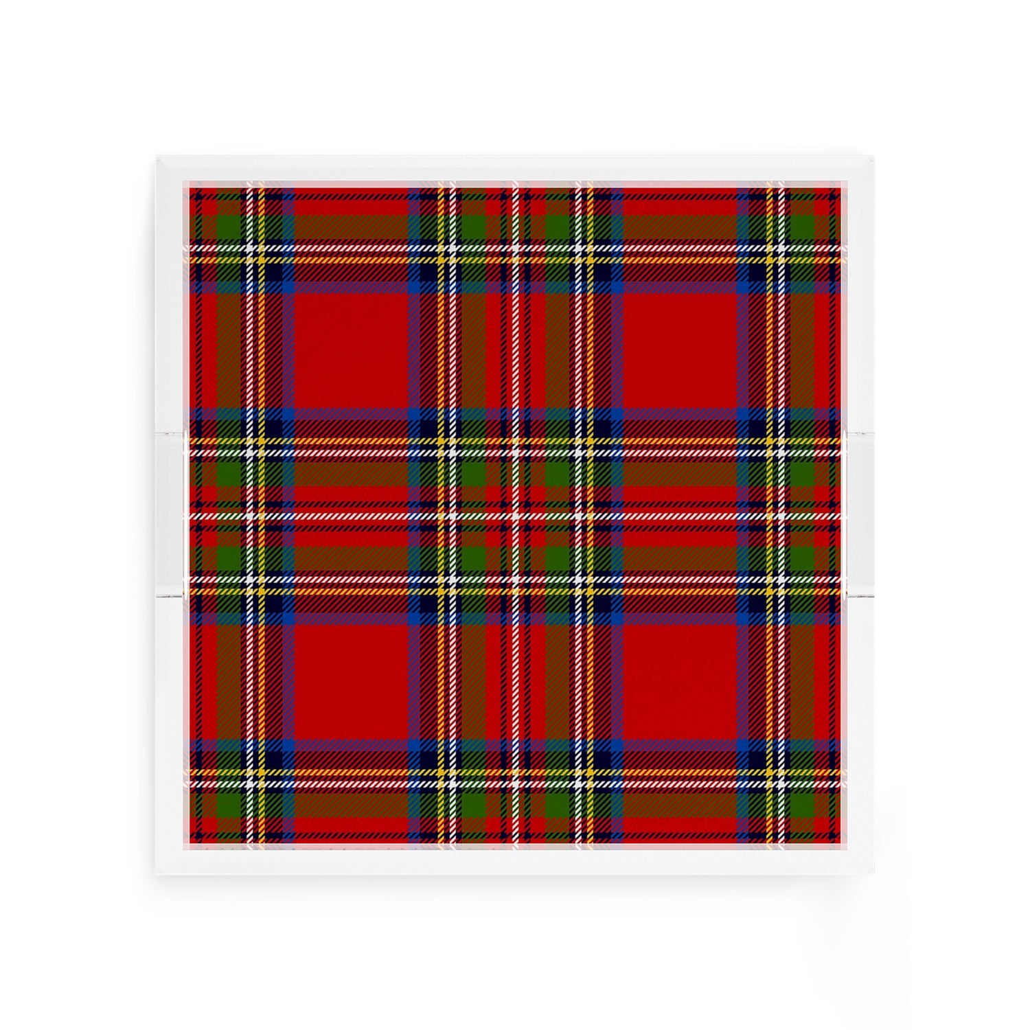 Christmas Tartan Red 12X12 Acrylic Tray - nicolettemayer.com