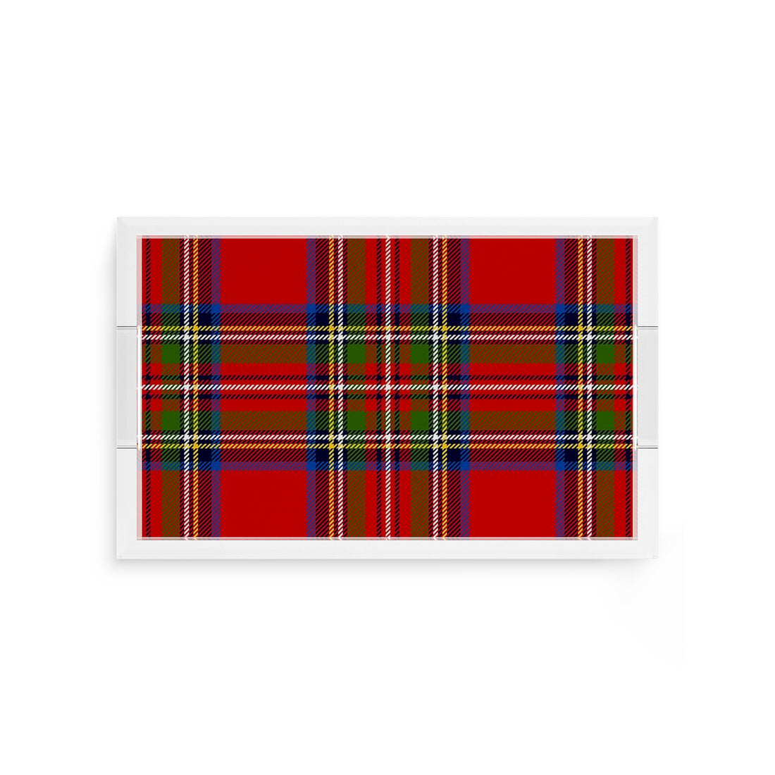 Christmas Tartan Red 12.5X7.75 Acrylic Tray - nicolettemayer.com
