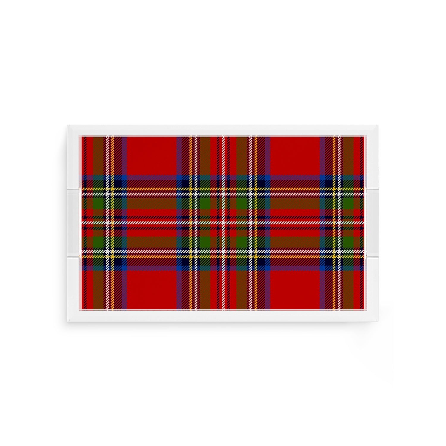Christmas Tartan Red 12.5X7.75 Acrylic Tray - nicolettemayer.com
