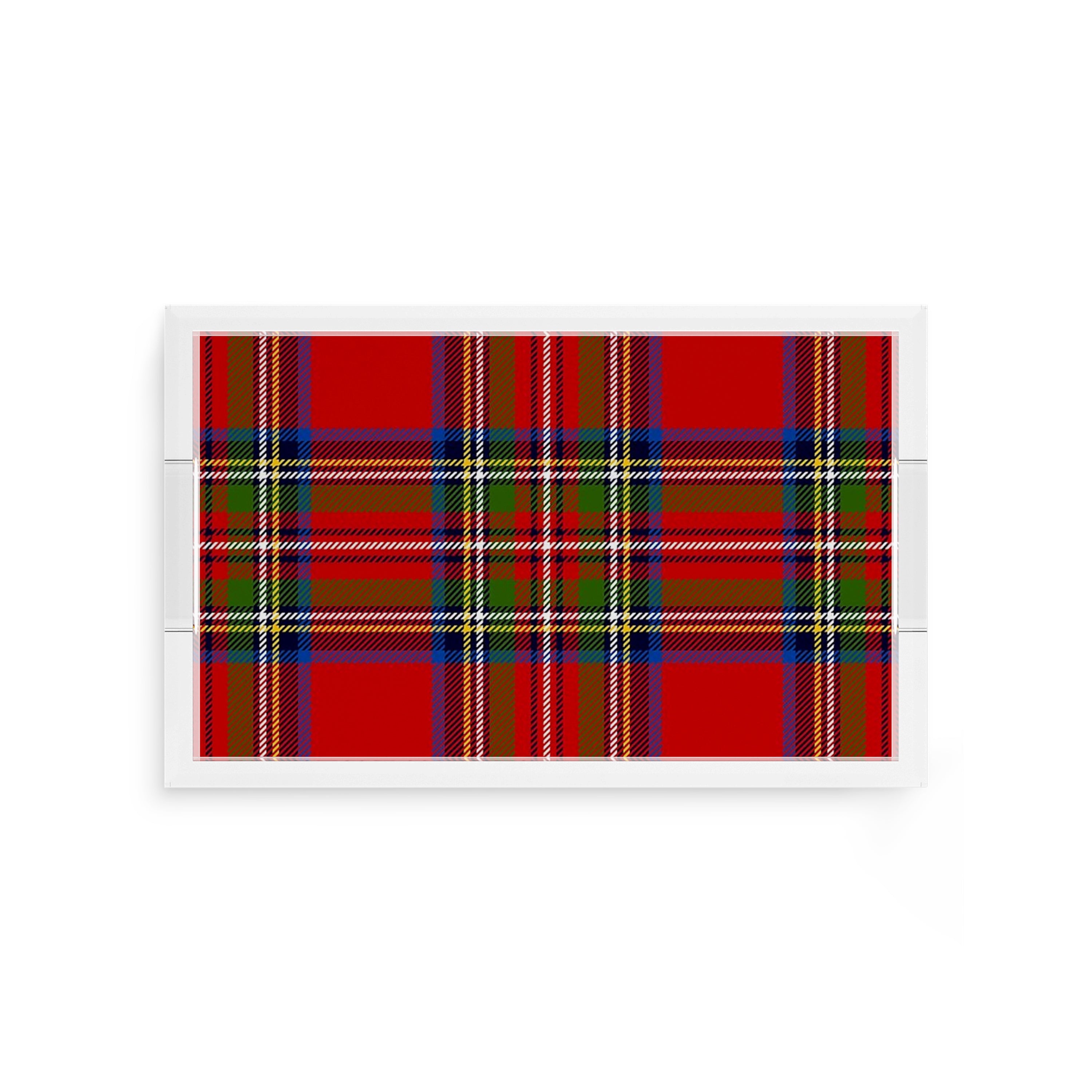 Christmas Tartan Red 12.5X7.75 Acrylic Tray - nicolettemayer.com
