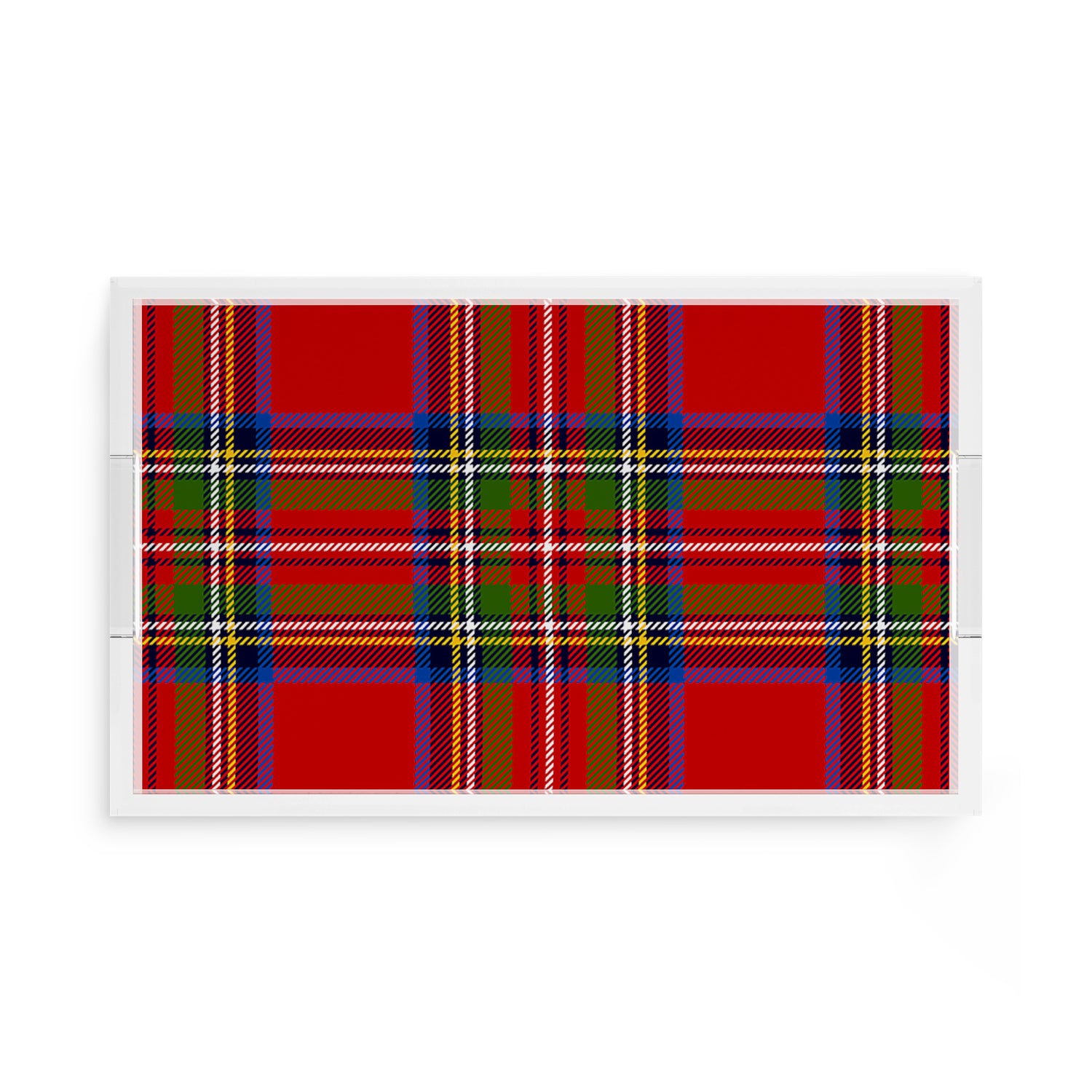 Christmas Tartan Red 17X10.5 Acrylic Tray - nicolettemayer.com
