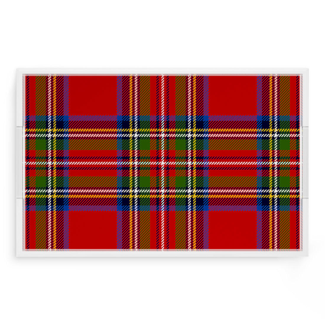 Christmas Tartan Red 17X10.5 Acrylic Tray - nicolettemayer.com
