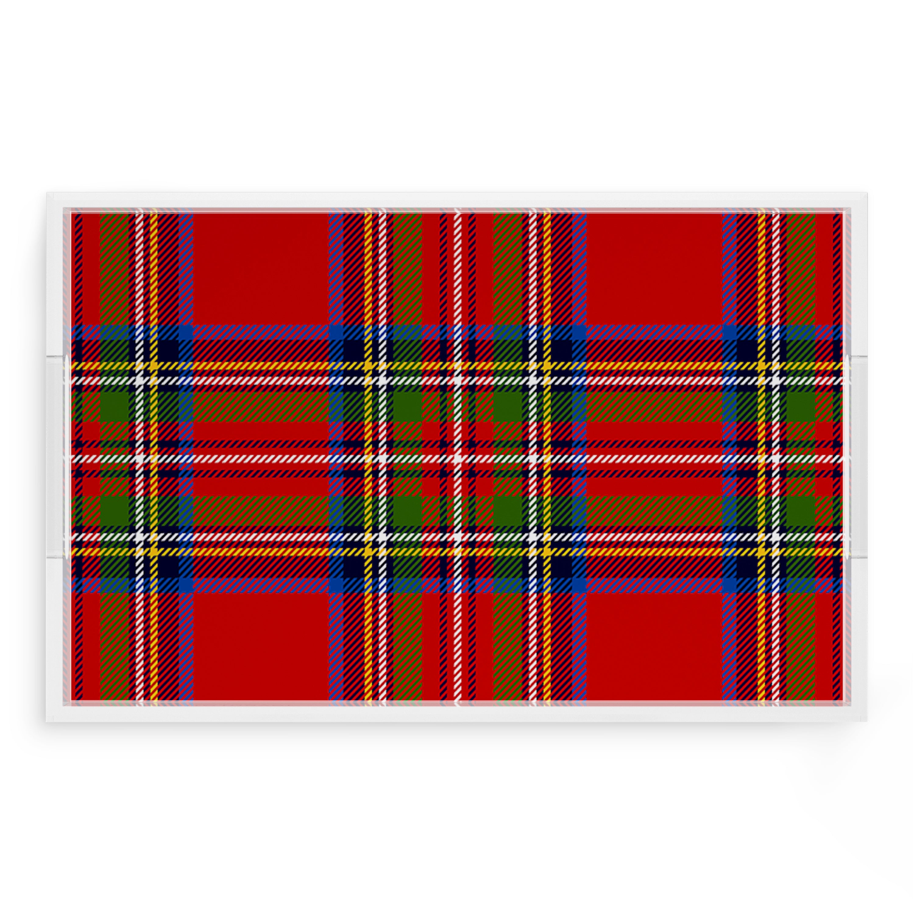 Christmas Tartan Red 17X10.5 Acrylic Tray - nicolettemayer.com
