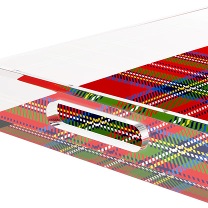 Christmas Tartan Red 17X10.5 Acrylic Tray - nicolettemayer.com
