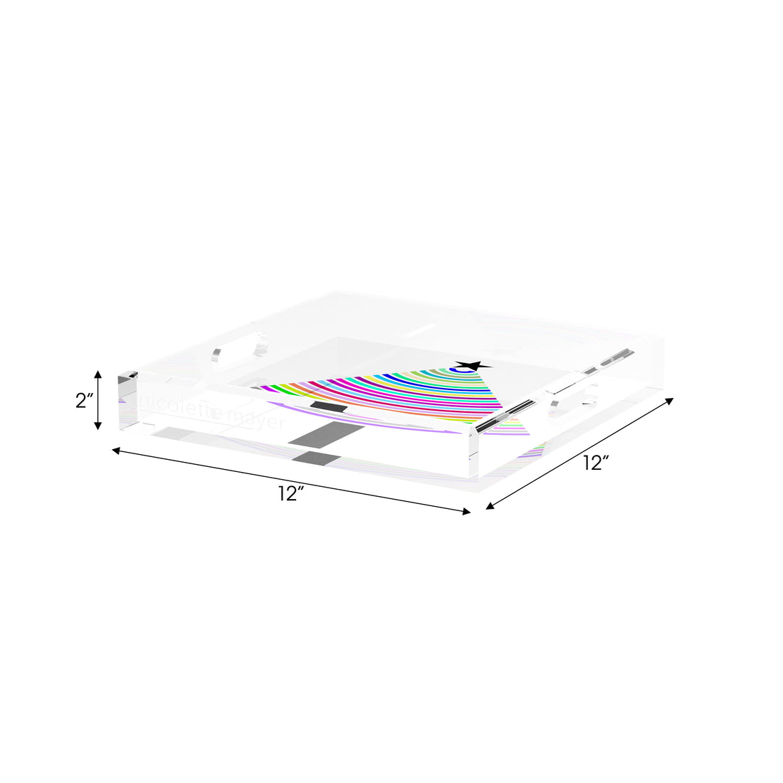 Christmas Tree Brights 12X12 Acrylic Tray - nicolettemayer.com