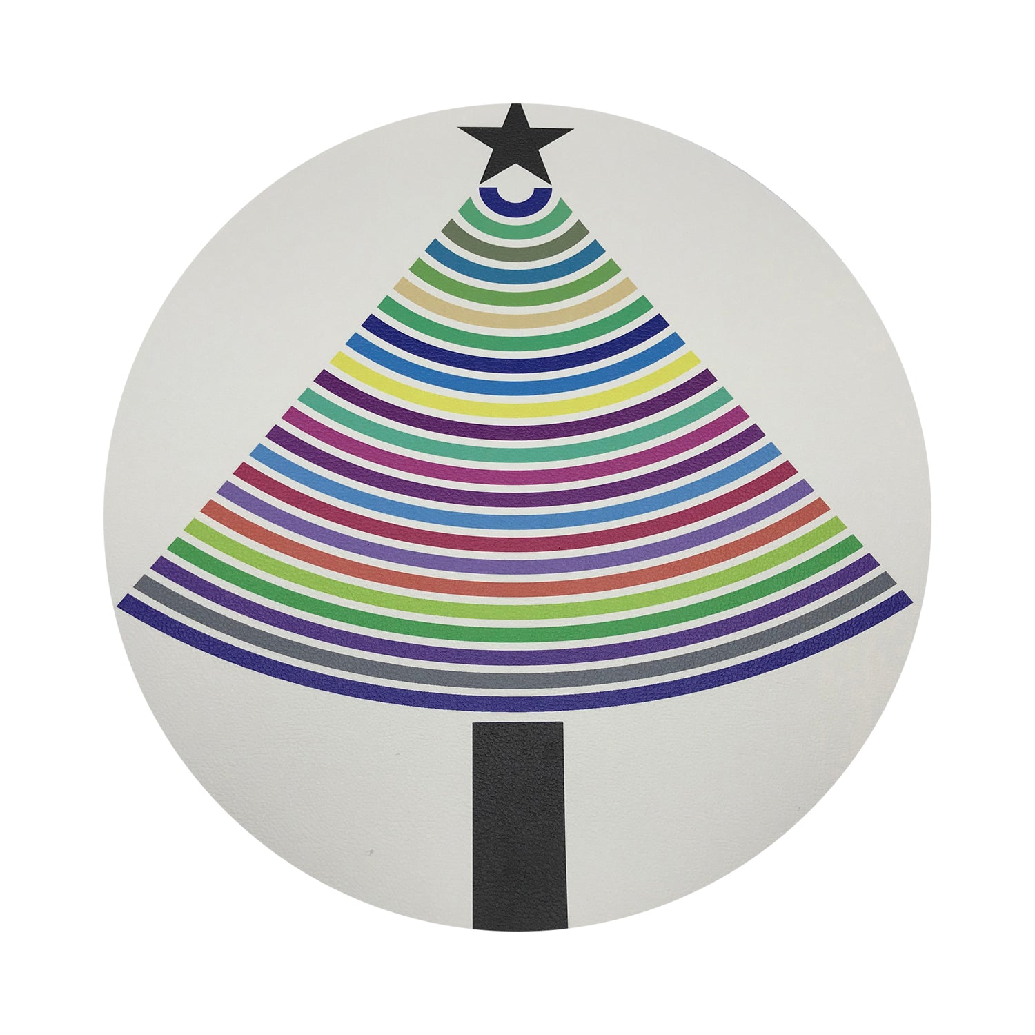CHRISTMAS TREE BRIGHTS 16 ROUND PEBBLE PLACEMAT, SET OF 4 - nicolettemayer.com