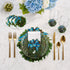 Christmas Wreath White Cerulean 16" Round Pebble Placemats, Set of 4 - nicolettemayer.com

