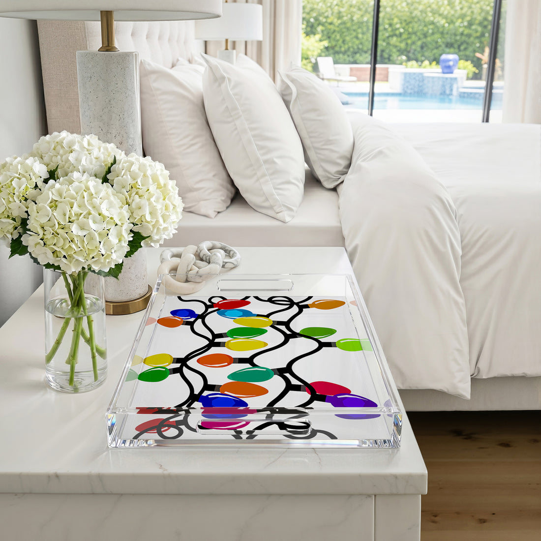Xmas Tangle Primaries 22.5X14.5 Acrylic Tray - nicolettemayer.com
