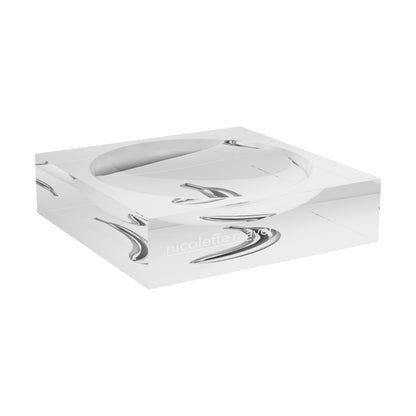 Chrome Banana White Acrylic Candy Catchall Dish