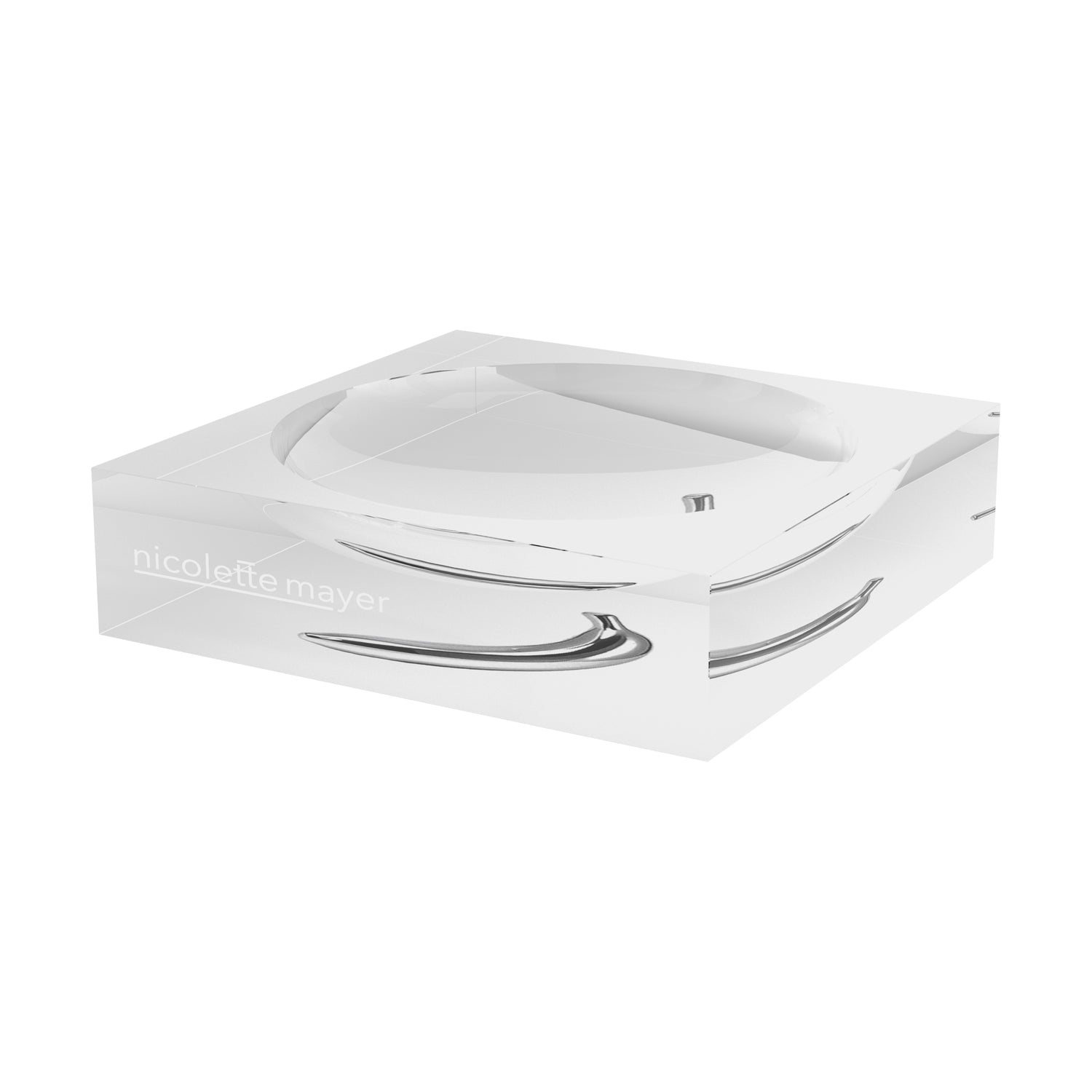 Chrome Banana White Acrylic Candy Catchall Dish