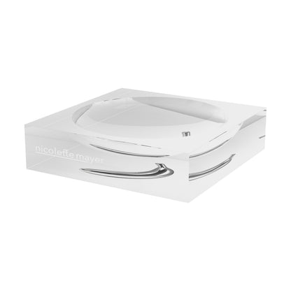 Chrome Banana White Acrylic Candy Catchall Dish