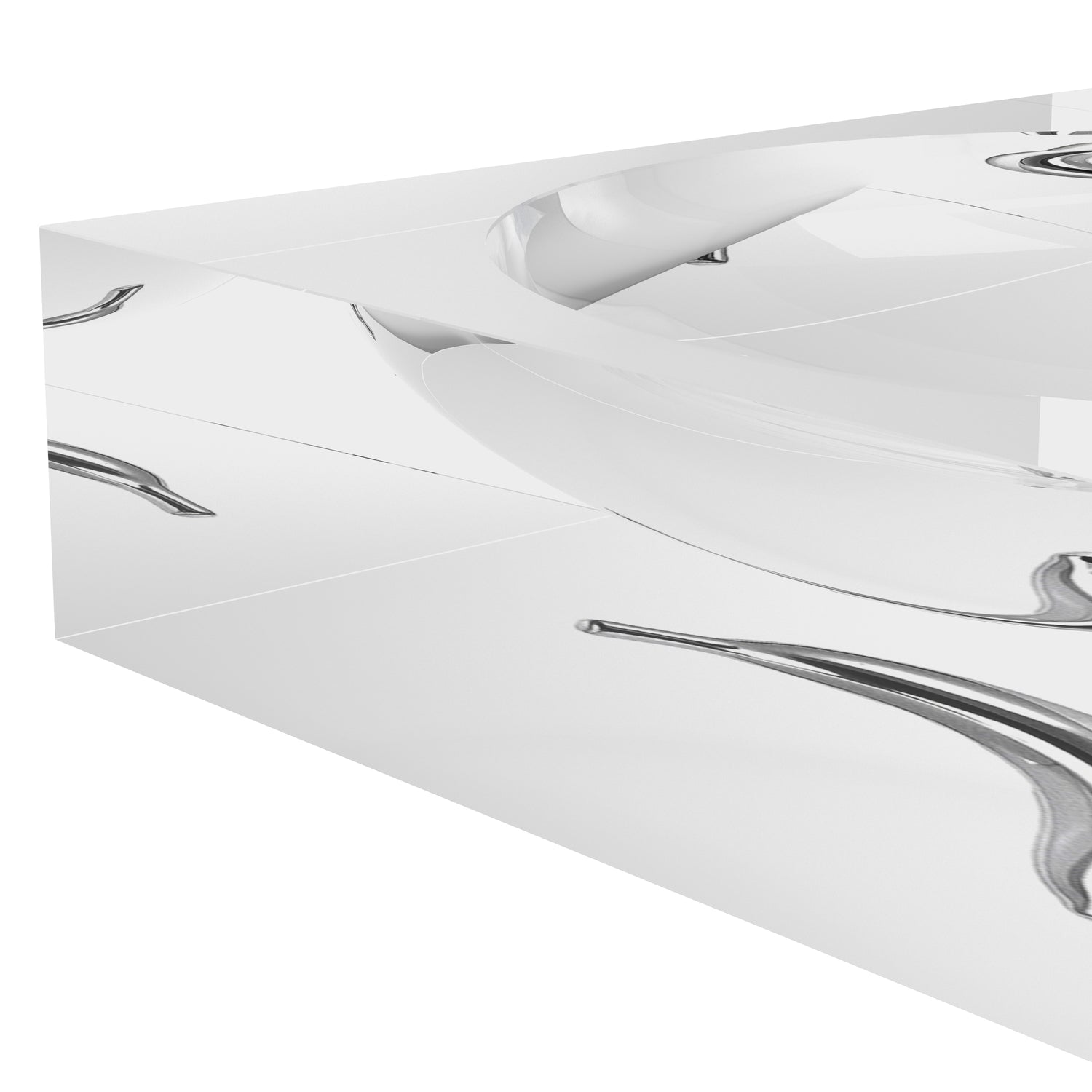 Chrome Banana White Acrylic Candy Catchall Dish