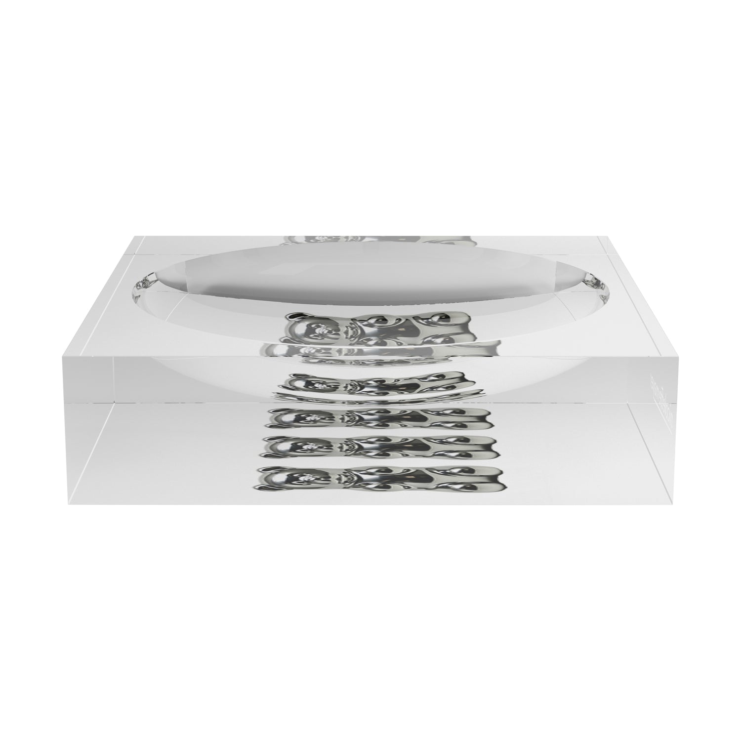 Chrome Bear White Acrylic Candy Catchall Dish