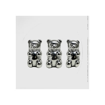 Chrome Bear White Acrylic Candy Catchall Dish