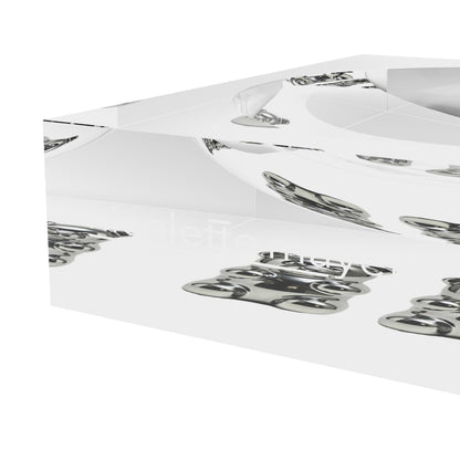 Chrome Bear White Acrylic Candy Catchall Dish