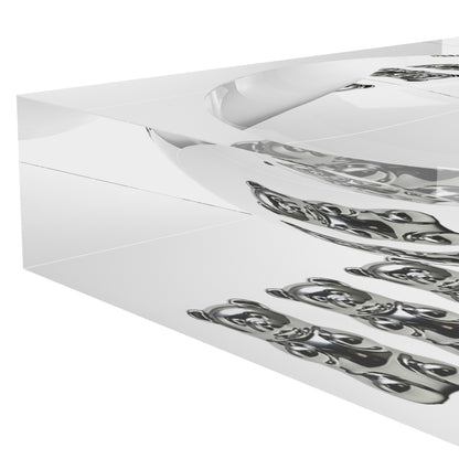 Chrome Bear White Acrylic Candy Catchall Dish