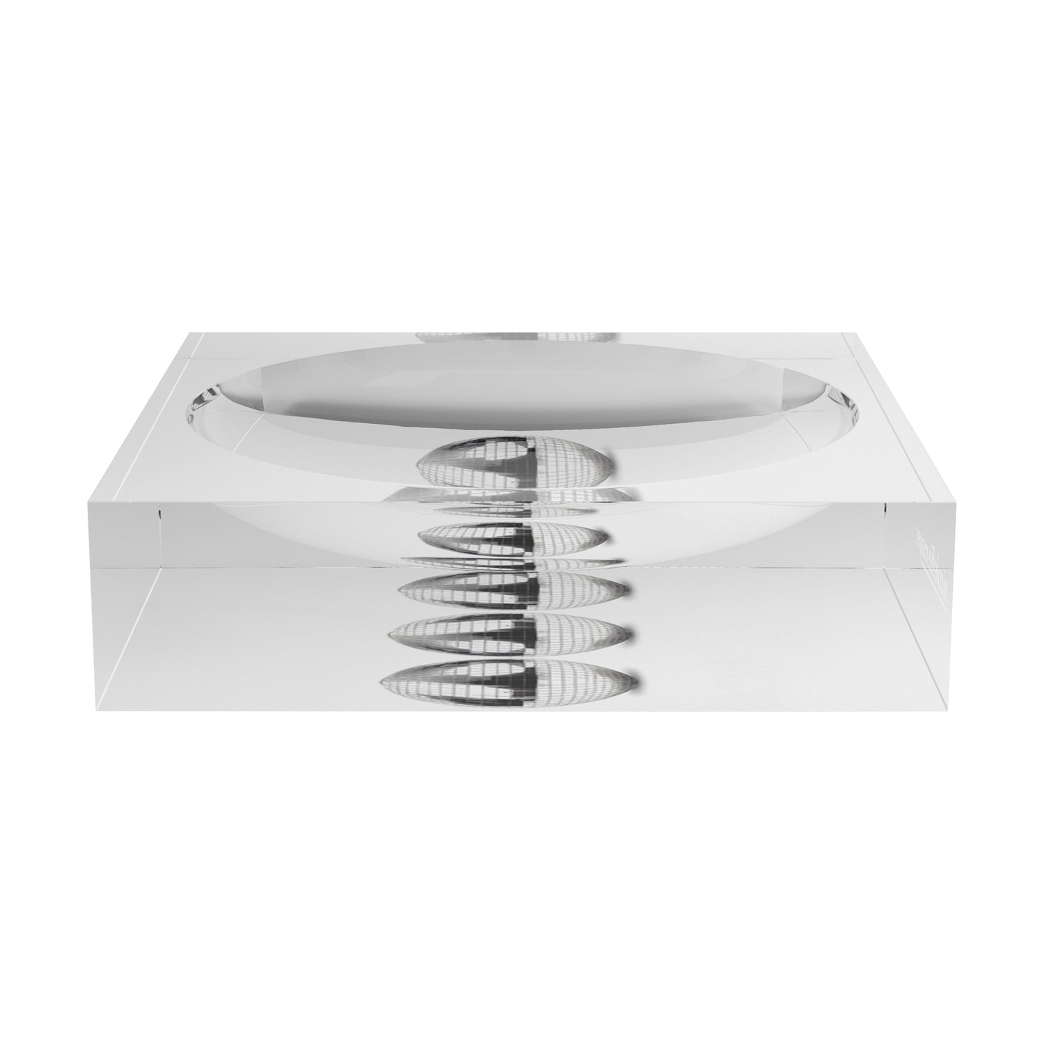 Chrome Disco Ball White Acrylic Candy Catchall Dish