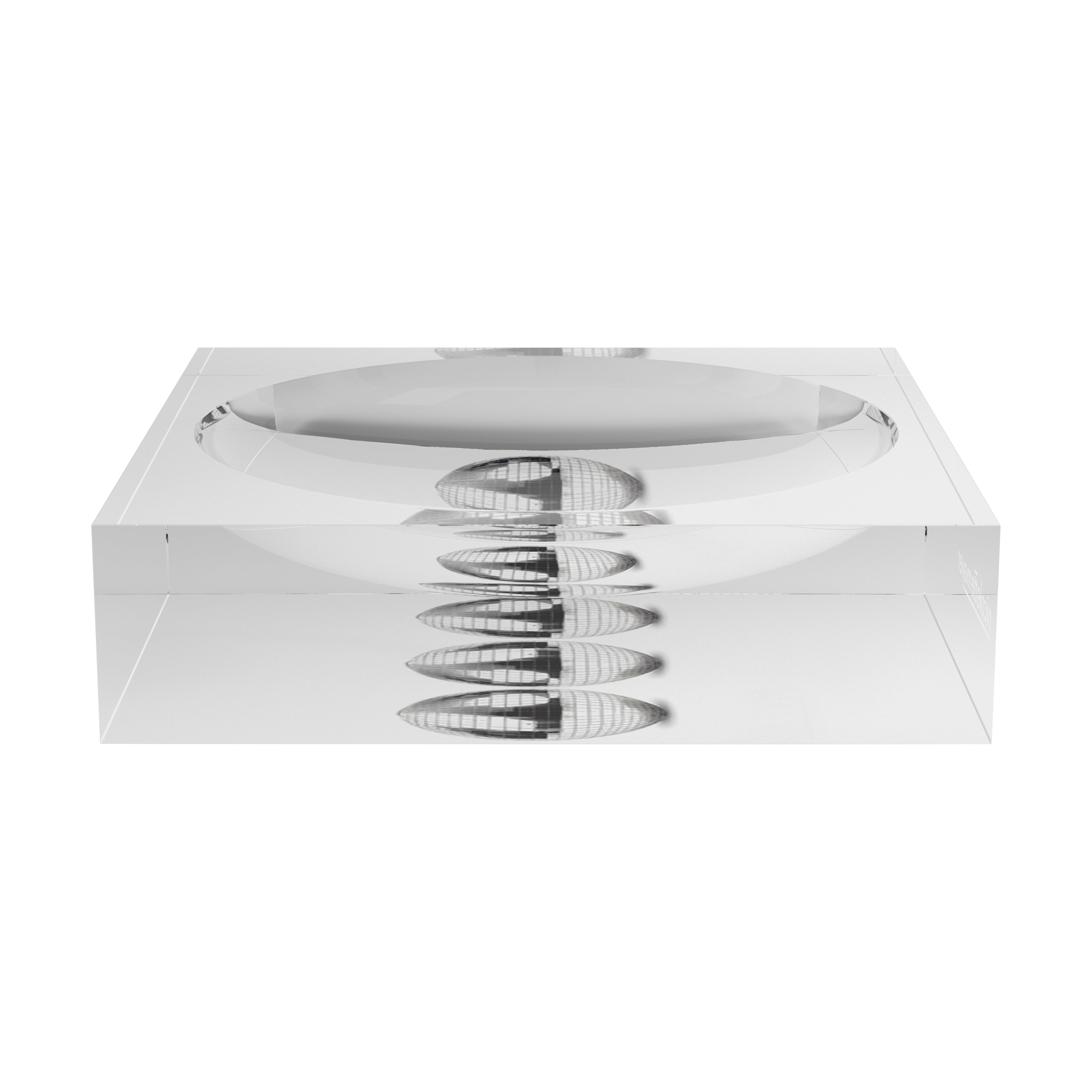 Chrome Disco Ball White Acrylic Candy Catchall Dish