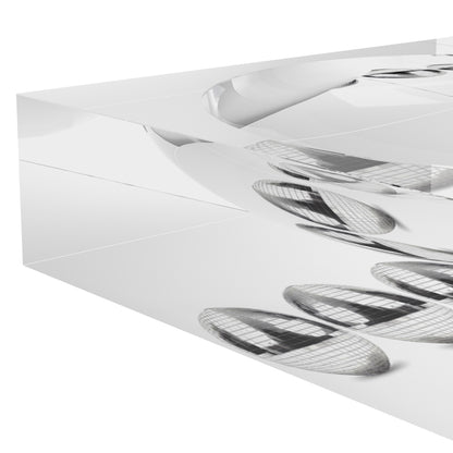 Chrome Disco Ball White Acrylic Candy Catchall Dish