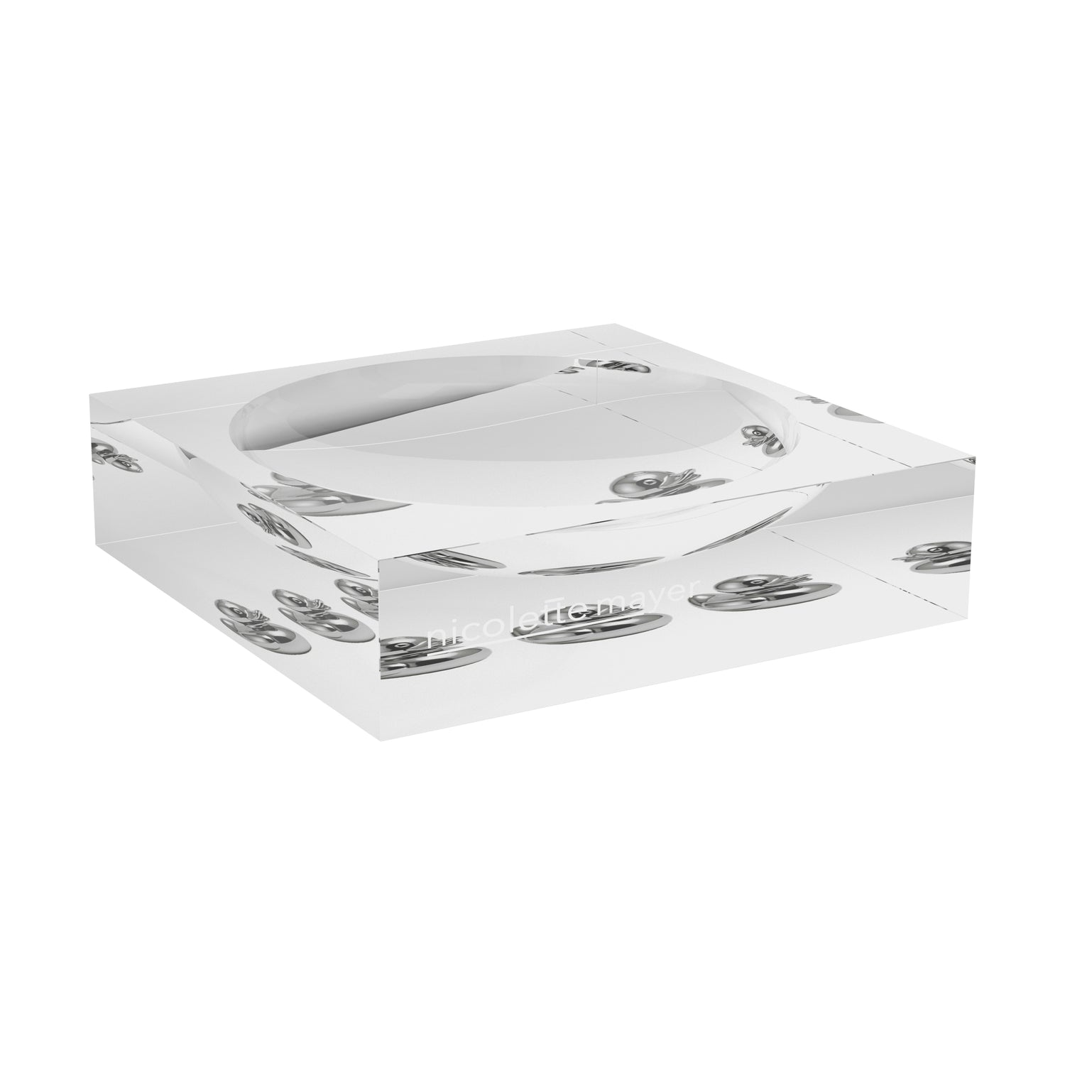 Chrome Duckies White Acrylic Candy Catchall Dish