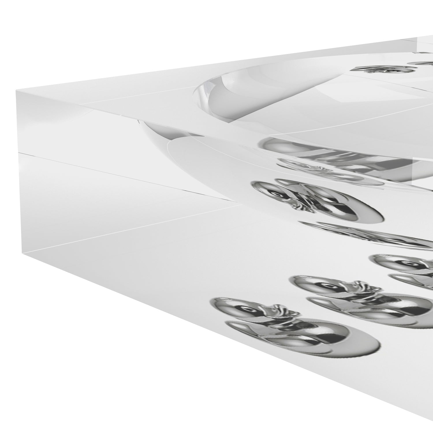 Chrome Duckies White Acrylic Candy Catchall Dish