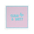 Canasta Clean and Dirty Pale Pink Blue 12X12 Acrylic Tray - nicolettemayer.com 