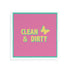 Canasta Clean and Dirty Pink Yellow 12X12 Acrylic Tray - nicolettemayer.com 