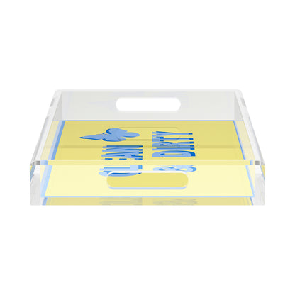 Canasta Clean and Dirty Blue Butter 17X10.5 Acrylic Tray - nicolettemayer.com 