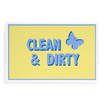 Canasta Clean and Dirty Blue Butter 22.5x14.5 Acrylic Tray - nicolettemayer.com 
