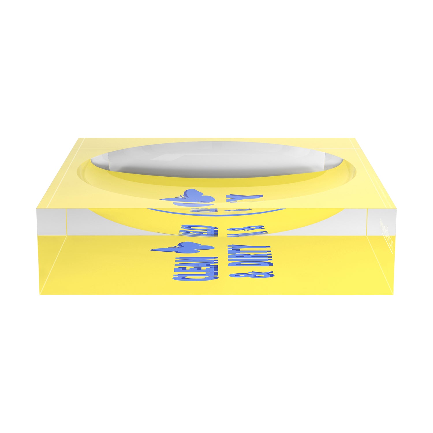 Canasta Clean And Dirty Blue Butter Candy Catchall Dish