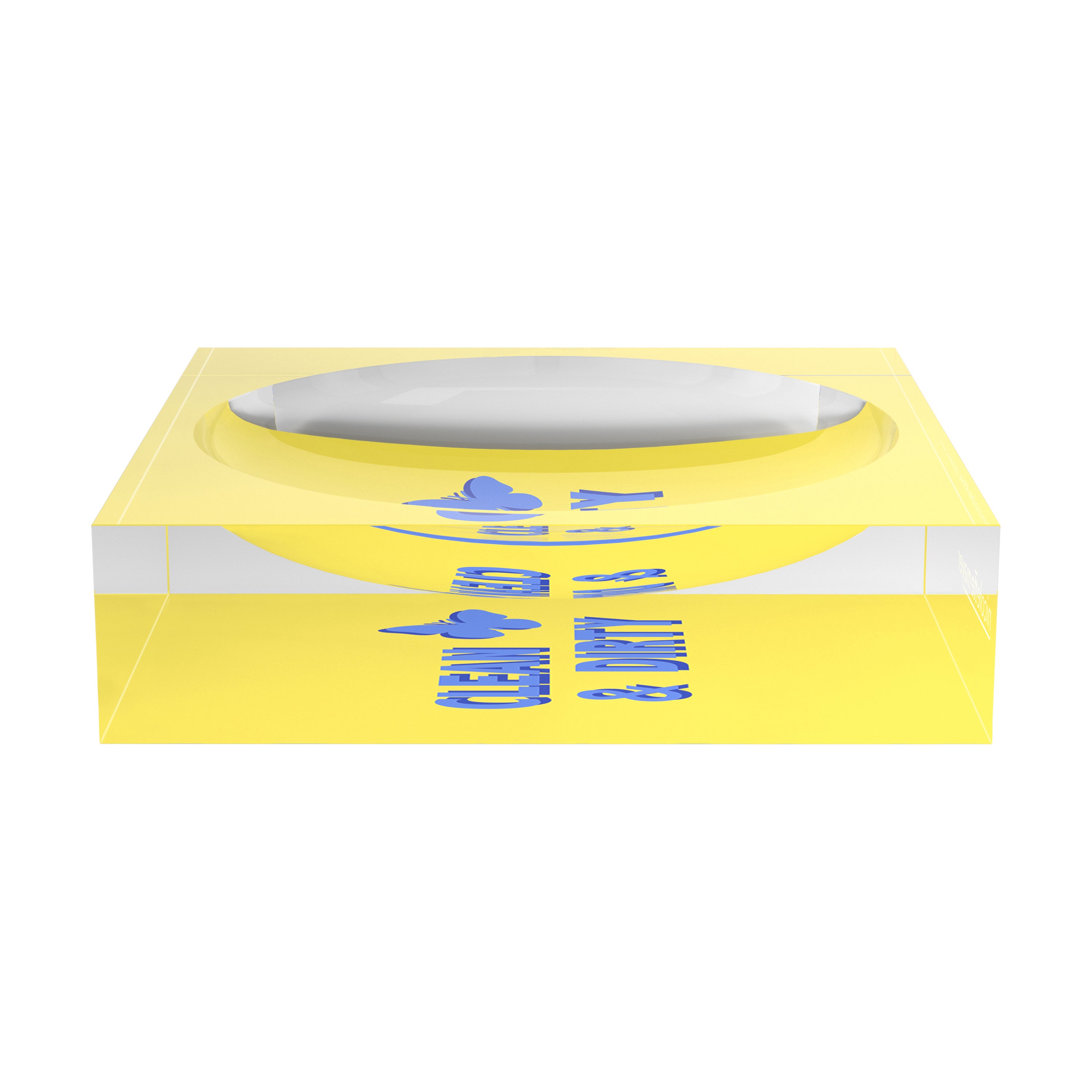 Canasta Clean And Dirty Blue Butter Candy Catchall Dish