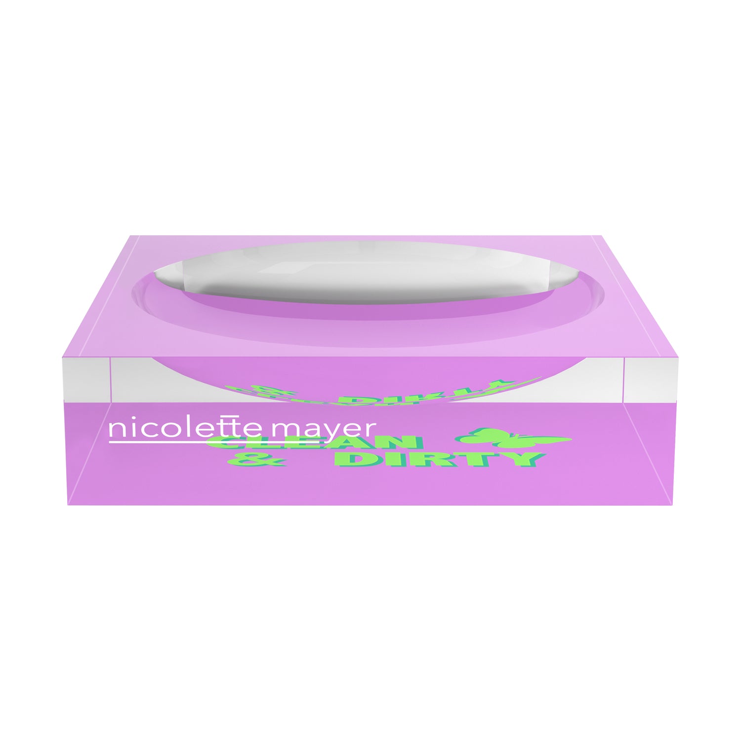 Canasta Clean And Dirty Lime Lilac Candy Catchall Dish