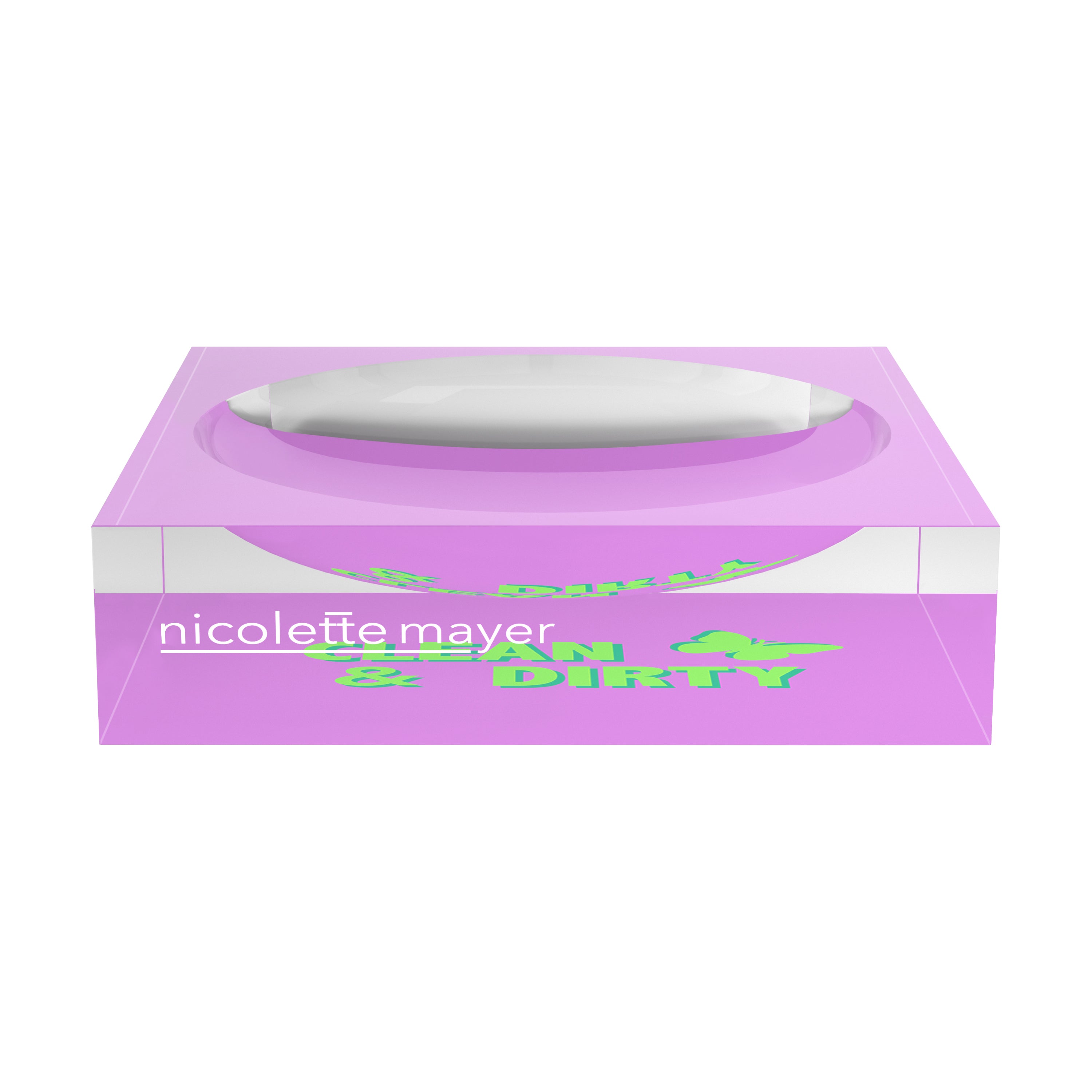 Canasta Clean And Dirty Lime Lilac Candy Catchall Dish