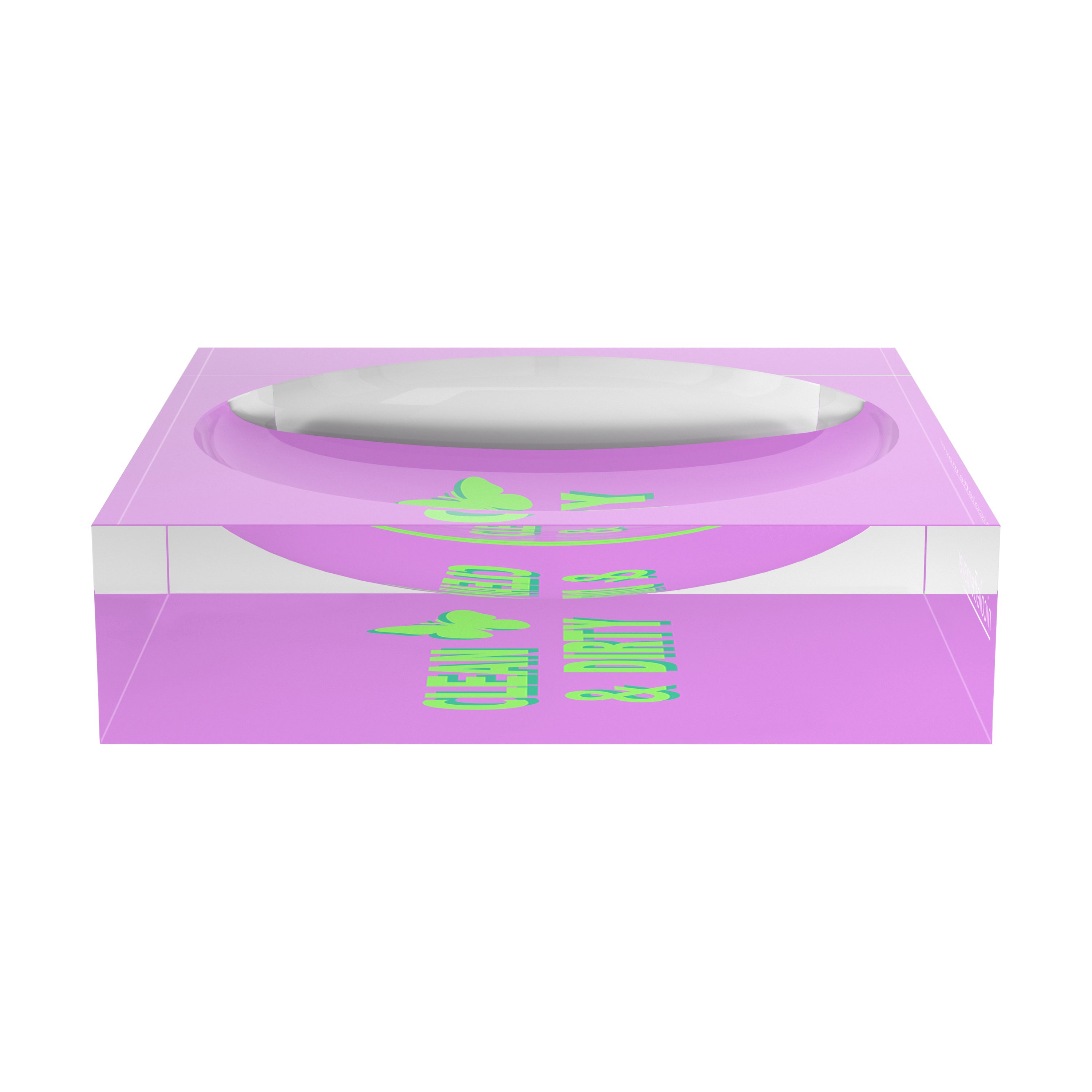 Canasta Clean And Dirty Lime Lilac Candy Catchall Dish