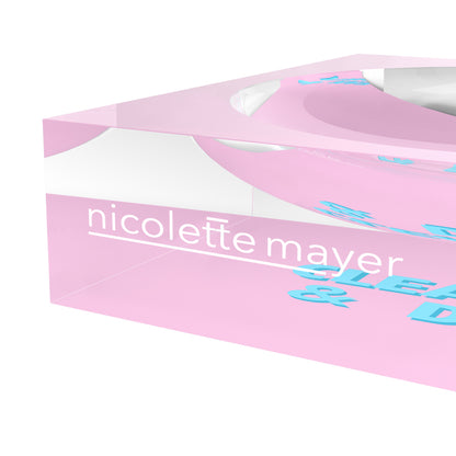 Canasta Clean And Dirty Pale Pink Blue Candy Catchall Dish