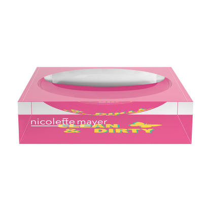 Canasta Clean And Dirty Pink Yellow Candy Catchall Dish