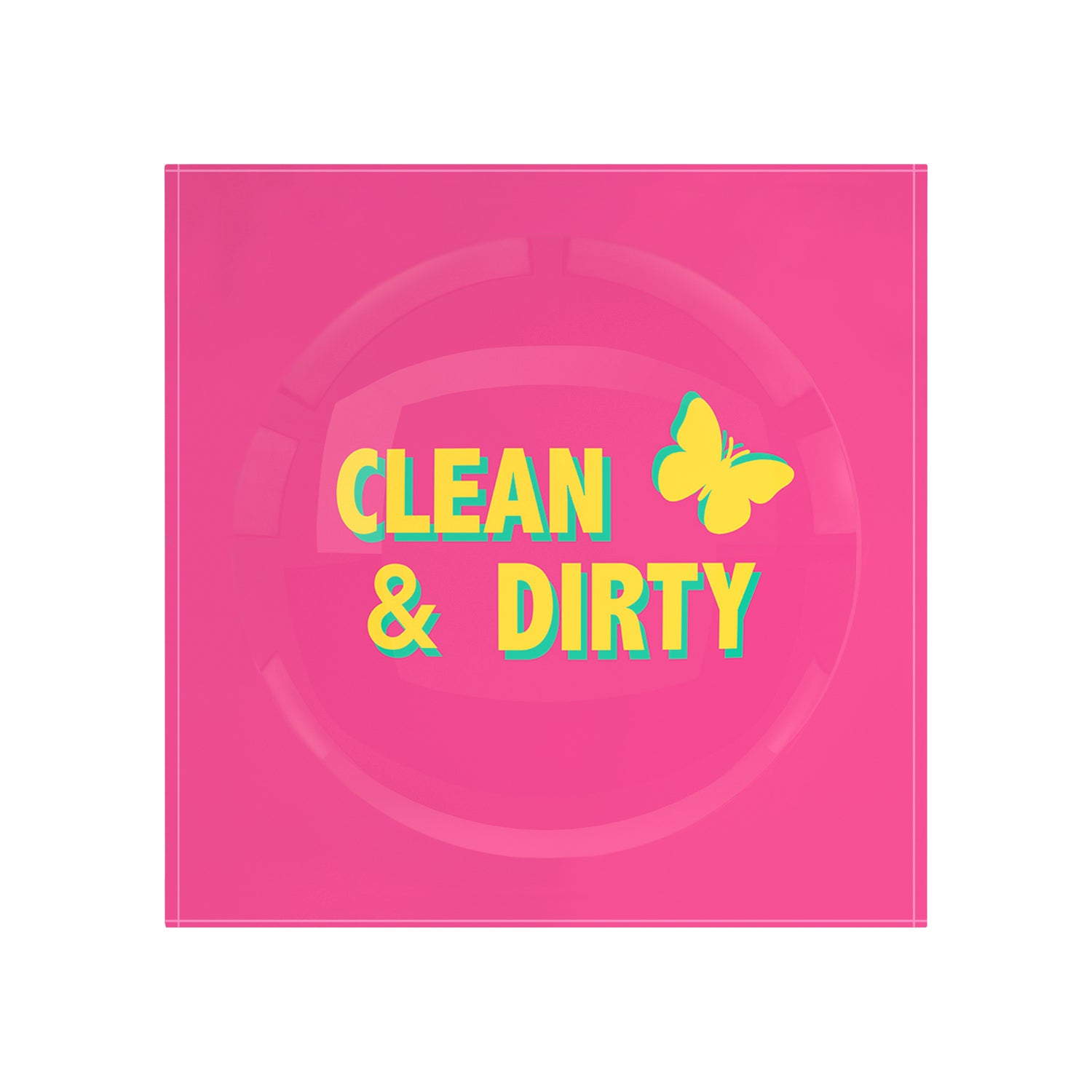 Canasta Clean And Dirty Pink Yellow Candy Catchall Dish
