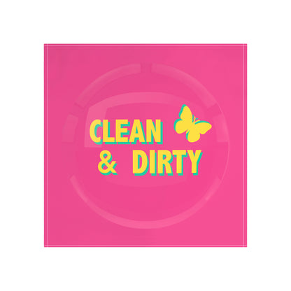 Canasta Clean And Dirty Pink Yellow Candy Catchall Dish